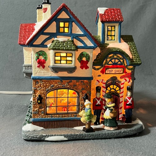 Lighted toy shop christmas - shop,