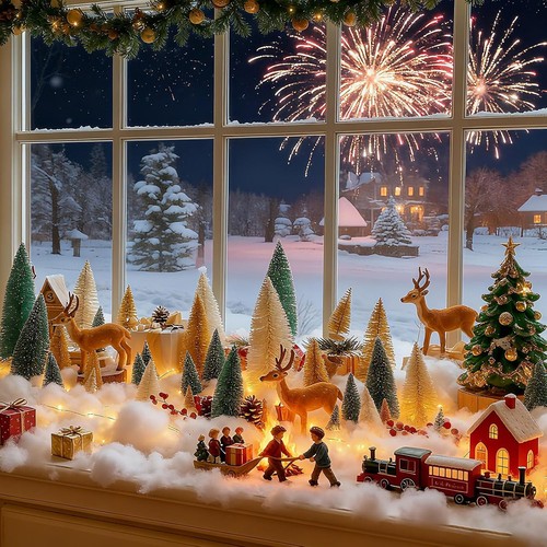 Pcs christmas village set - pcs,