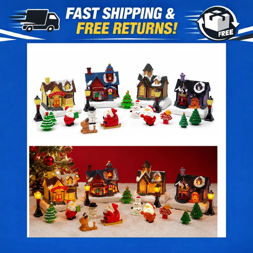 Pcs christmas village set - 24,