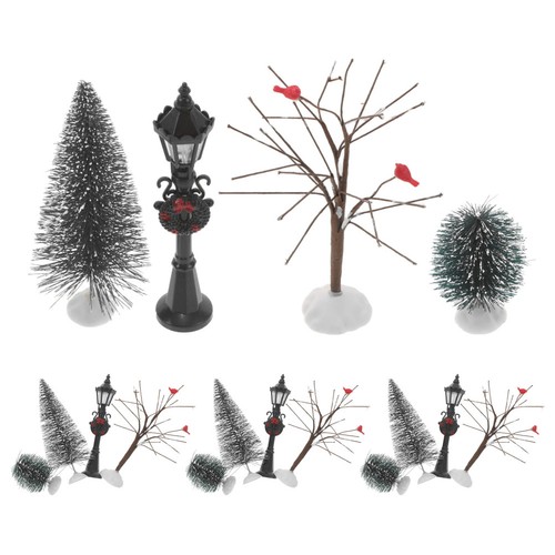 16pcs mini christmas village - christmas,